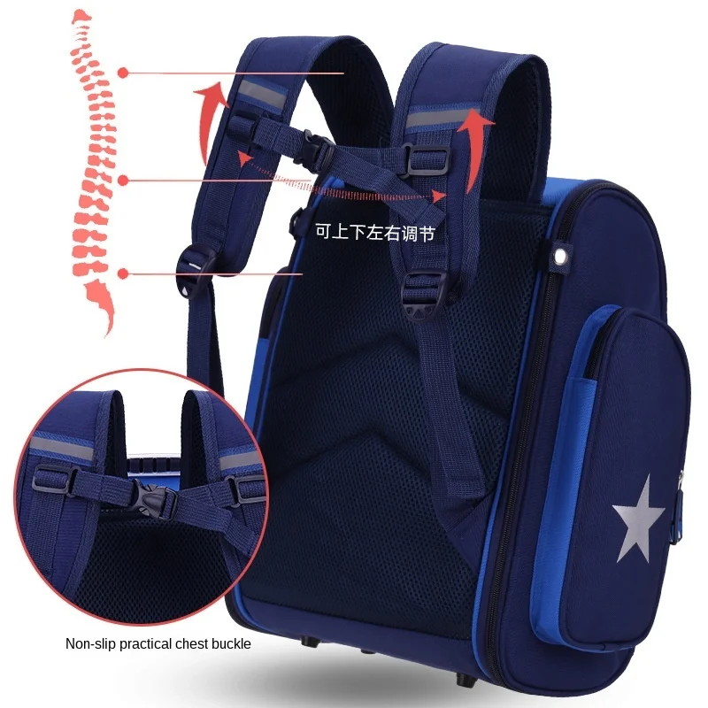 customization primary school boys and girls one-piece folding large capacity Korean style space schoolbag