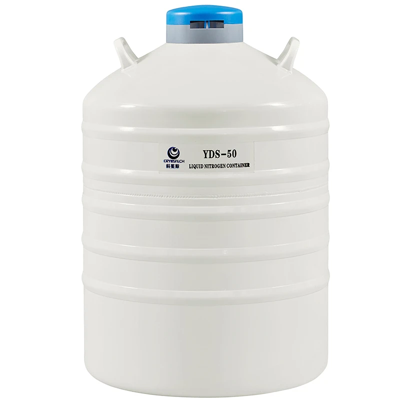 Лабораторный YDS-50B 50 литров 50 мм шеи LIN-русско-английский словарь с жидким азотом LN2 транспортировки бак для хранения vucuum термос
