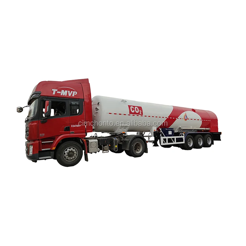 co2 liquid nitrogen transport tanker truck semi trailer