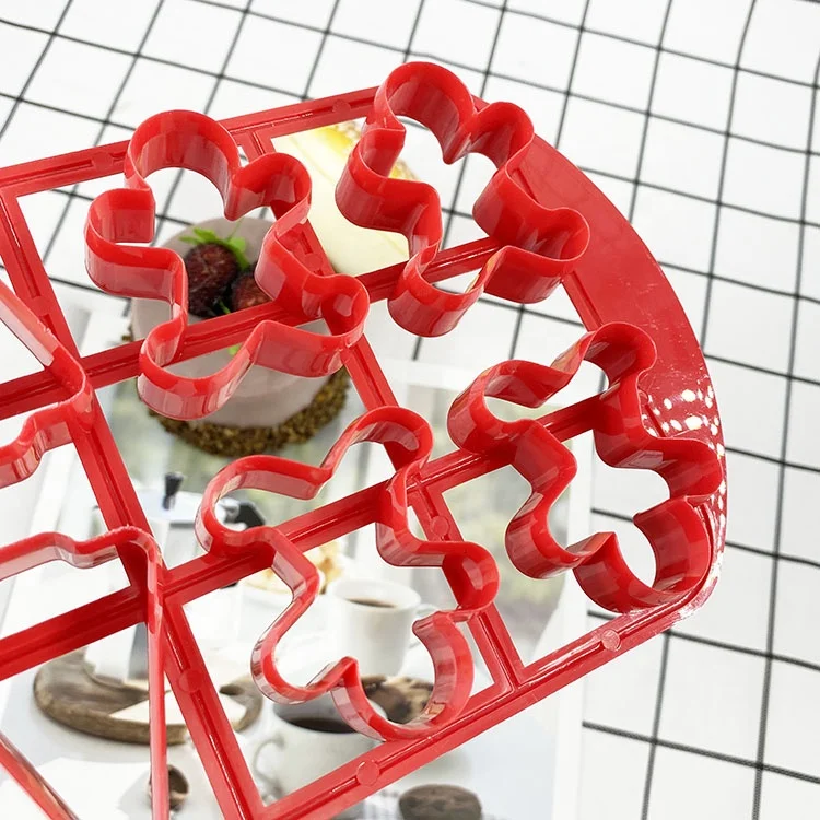 Christmas Cookie Tools Different Shape Embossing Cake Cutter Mold Plastic Cookie Cutter