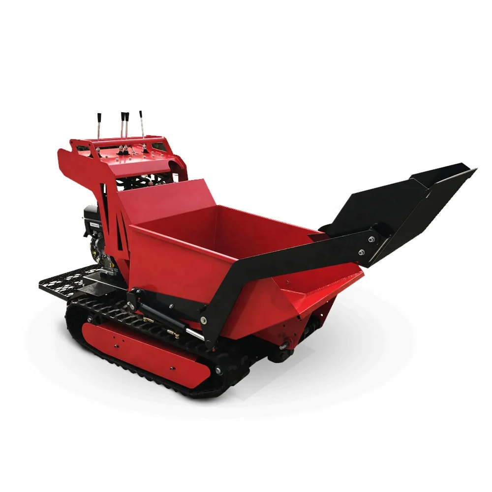 Power Barrow China Crawler Tractor Farm Machine Petrol Mini Dumper 500kg Full Hydraulic