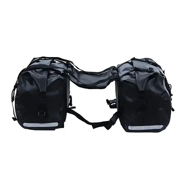Large Capacity roll top PVC motorcycle bag waterproof saddle bag  Motorcycles Side Bags