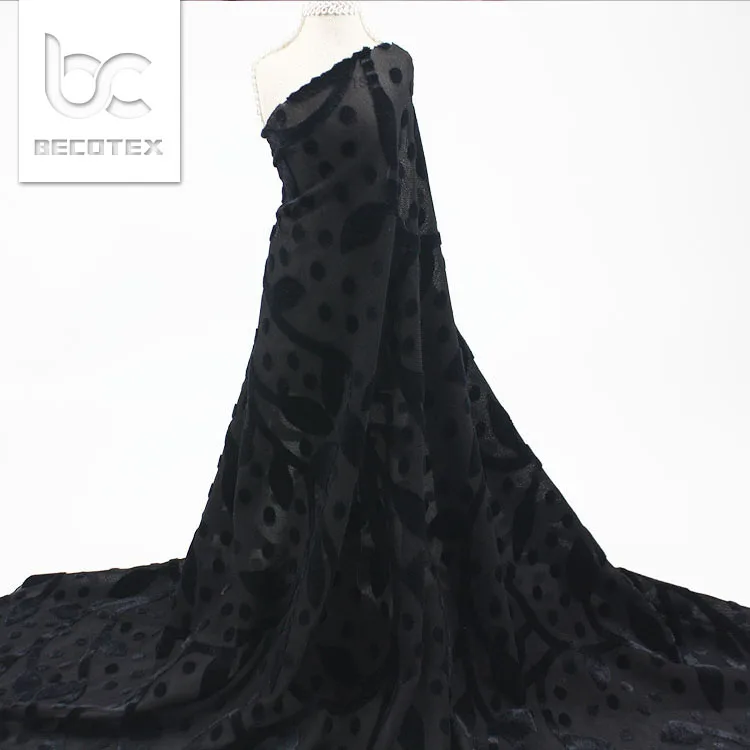 2024 New Hot Sale Stretch Flower Hollow Burnout Velvet Fabric For Sofa