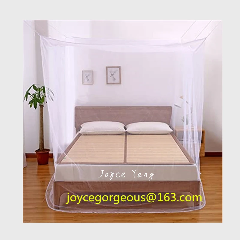 Simple Classical Design Rectangular Double Bed Mosquito Nets for Adults Box Shape Insect Net Moustiquaires
