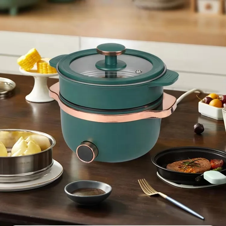 Electric Food Steamer Cooker Skillet Electric Multi Cooker  Hot Pot Nonstick Electric Multi-function Cooker