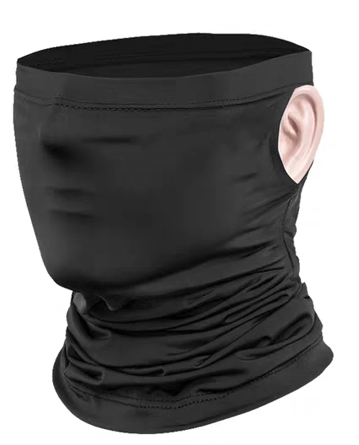 Лидер продаж, шелковый шарф на заказ, банданы, для улицы, для мужчин и женщин, популярная дышащая Фата для лица из ледяного шелка