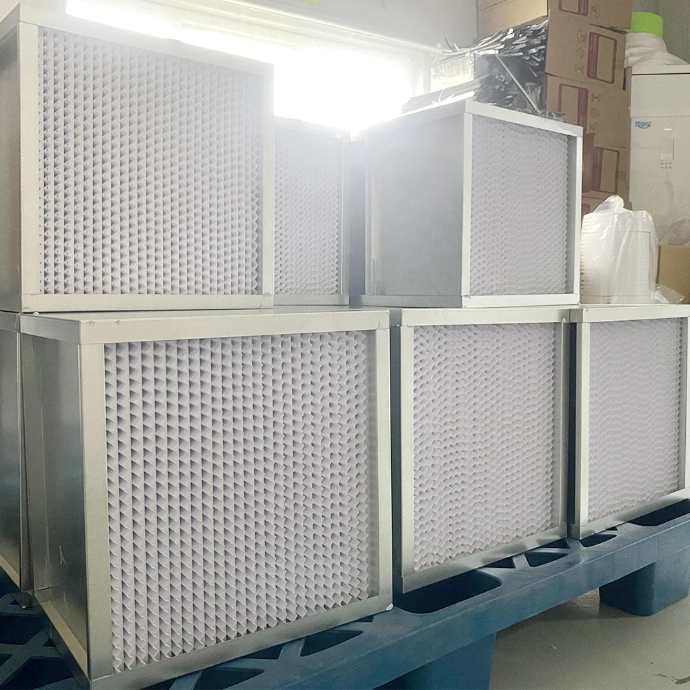Customized Gelseal Hepa Filter H13 Minipleat For HVAC Cleanroom Hospital Ventilation