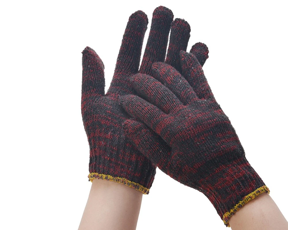 China Wholesale 360-800g/Dozen White Cotton Knitted Gloves Working Reusable Guantes Safety Work Labor Glove for Garden