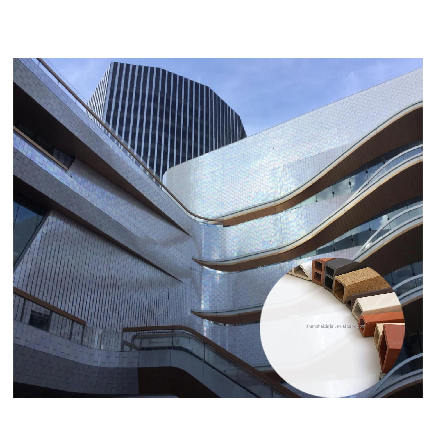 Full Set Home Commercial Hang Curtain Wall Terracotta Panel Quare Pipe Cladding