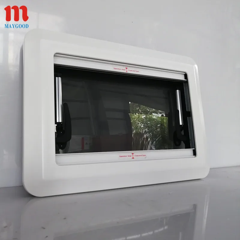 MAYGOOD high quality right angle RV top-hung window with certificate