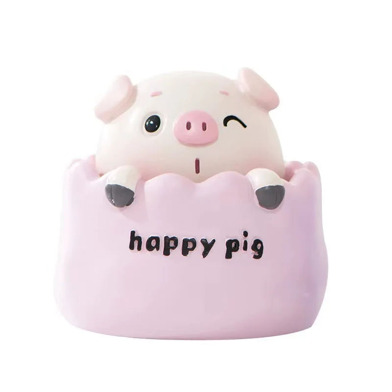 Car Decoration Creative Personality Cute Pig Resin Pig Decoration Car Ornament Cute Doll