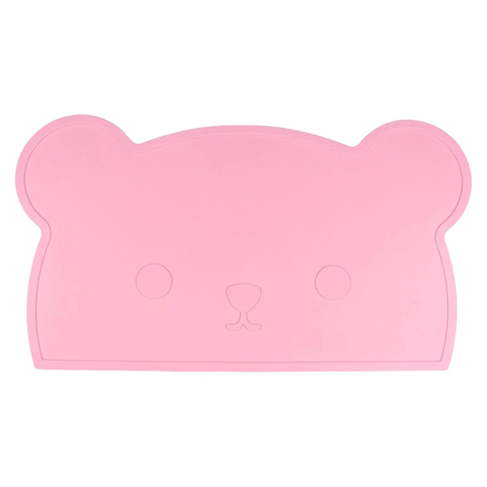 Bear Shaped BPA Free Silicone Placemat Multifunctional Pet Food  Feeding Mat Silicone Kids Dining Pad Table Mats