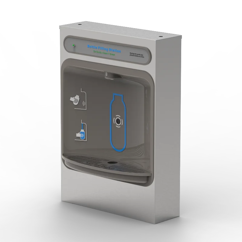 RE35SMS Wall Mount Bottle Filler Bottle Filling Station Surface Mount, Non-Filtered Non-Refrigerated Stainless