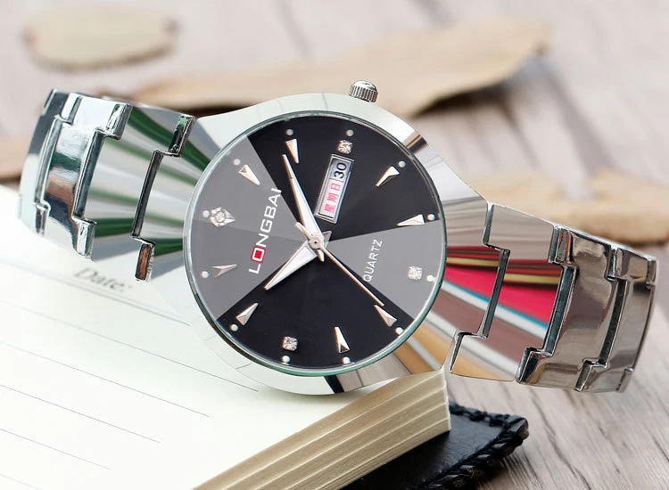 Fashion Cheap Tungsten Steel Quartz Watches Couple Watches Reloj Set Luminous Watches For Men And Women