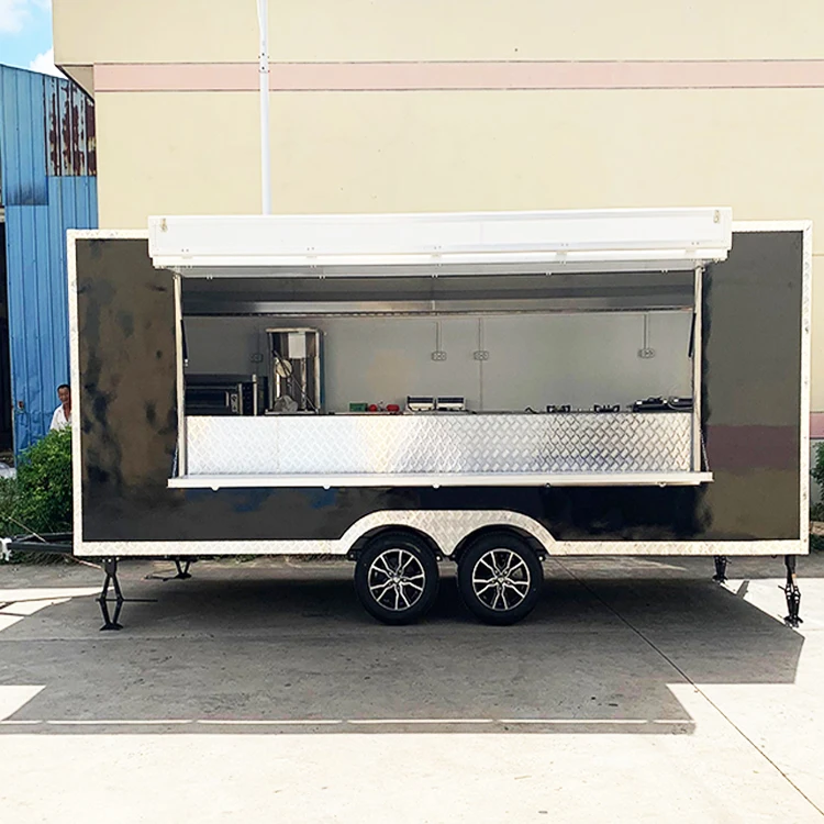 Honlu Mobile Food Trucks Sales Catering Trailer Mobile Coffee Cart Italian Ice Truck for Sale