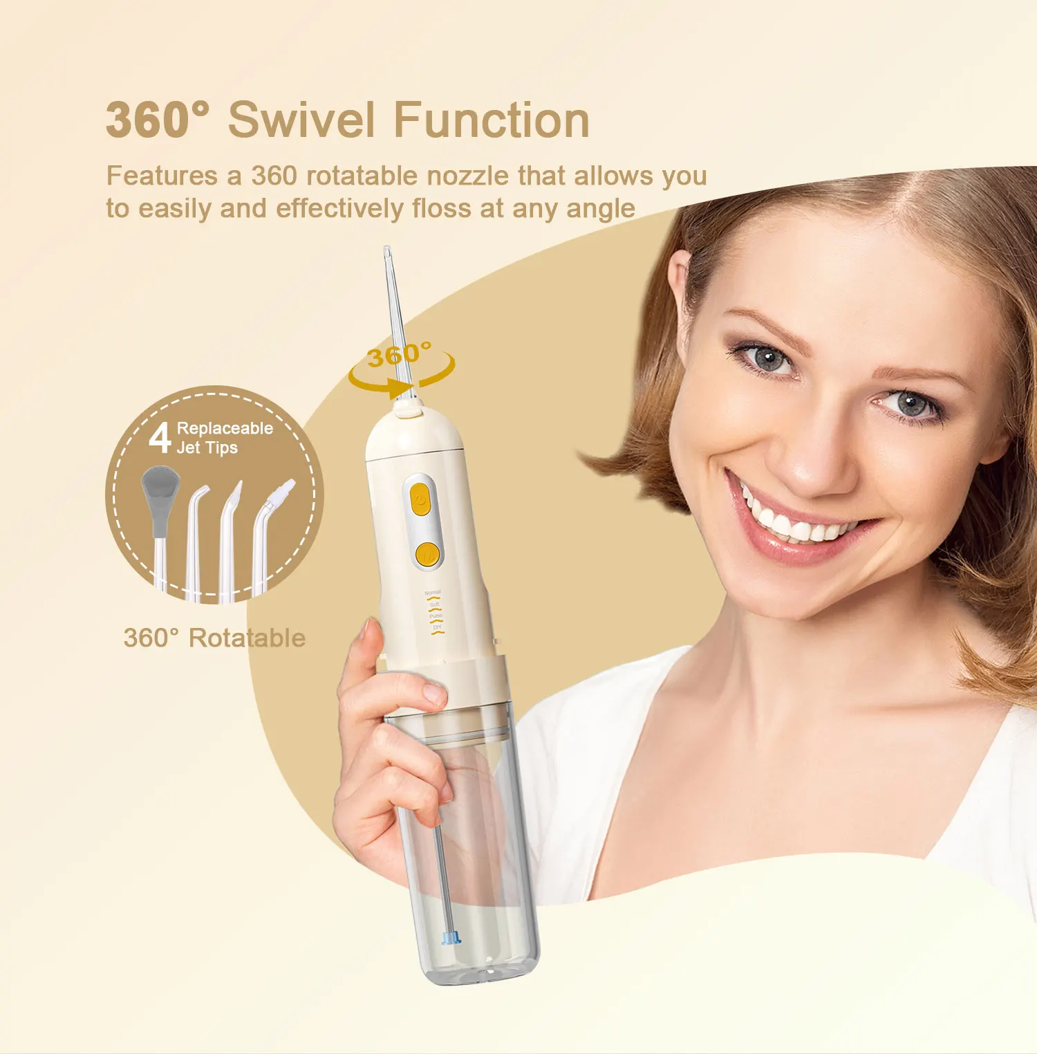 Wholesale Custom Water Flosser Oral Irrigator Portable IPX7 Waterproof  Teeth Cleaner Oral Irrigator Water Dental Jet