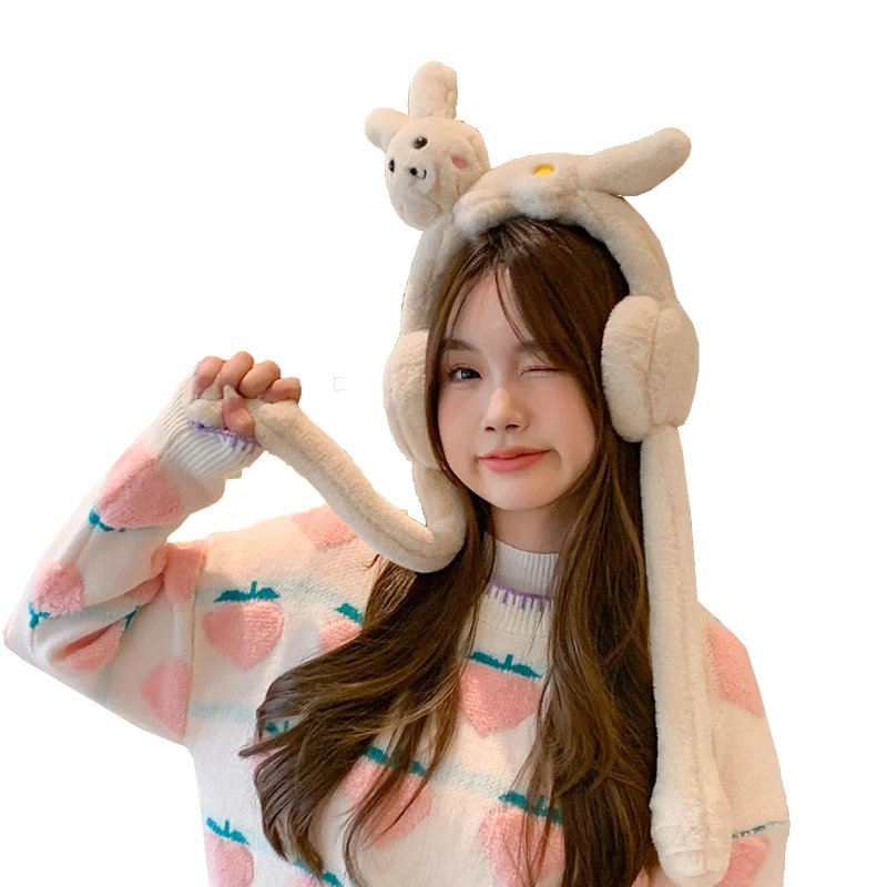 Warm winter earmuffs Children cute cartoon rabbit earmuffs Plush earmuffs multi-color wholesale antifreeze
