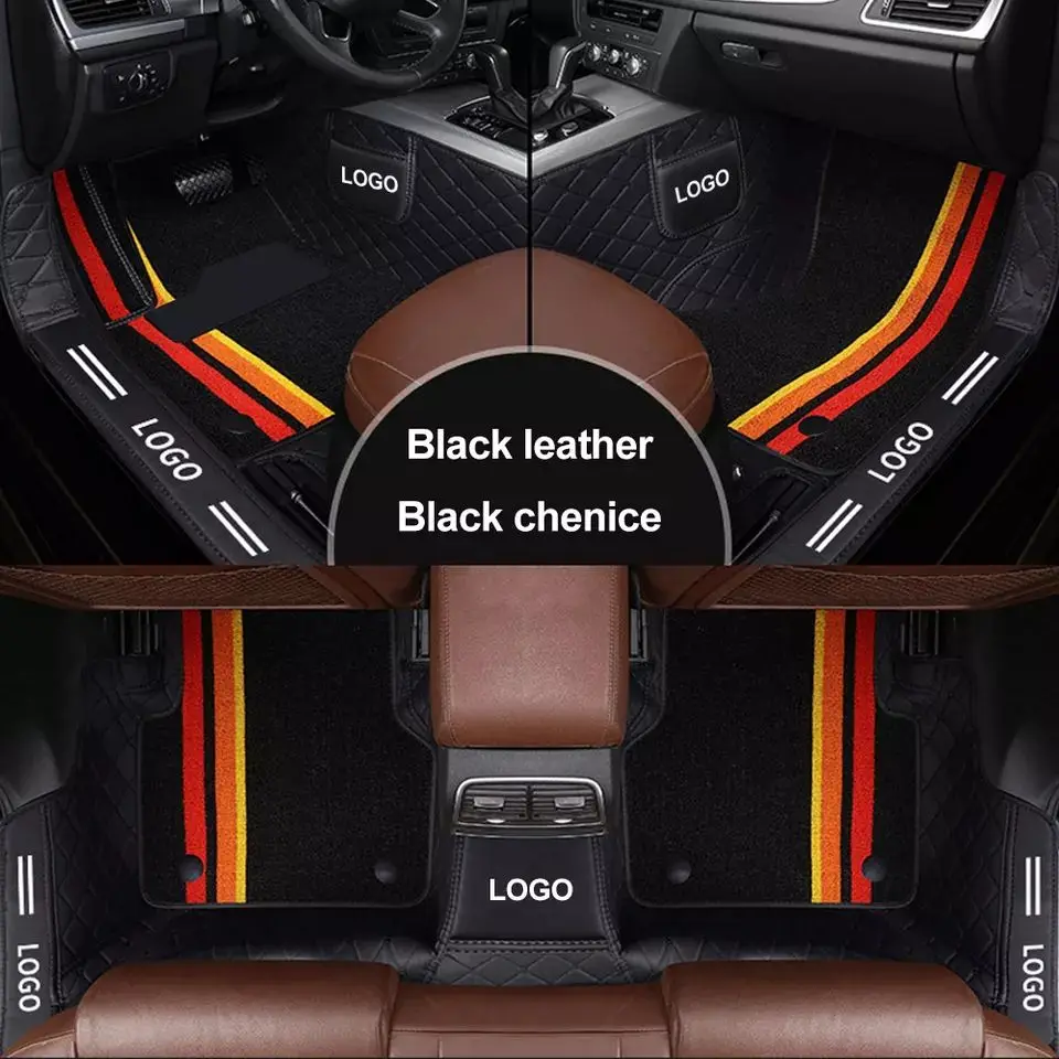 Automotive Interior Car Foot Mat 5d Luxury Leather Special Car Mats Moqueta Para Auto Double Layer Car Floor Mats