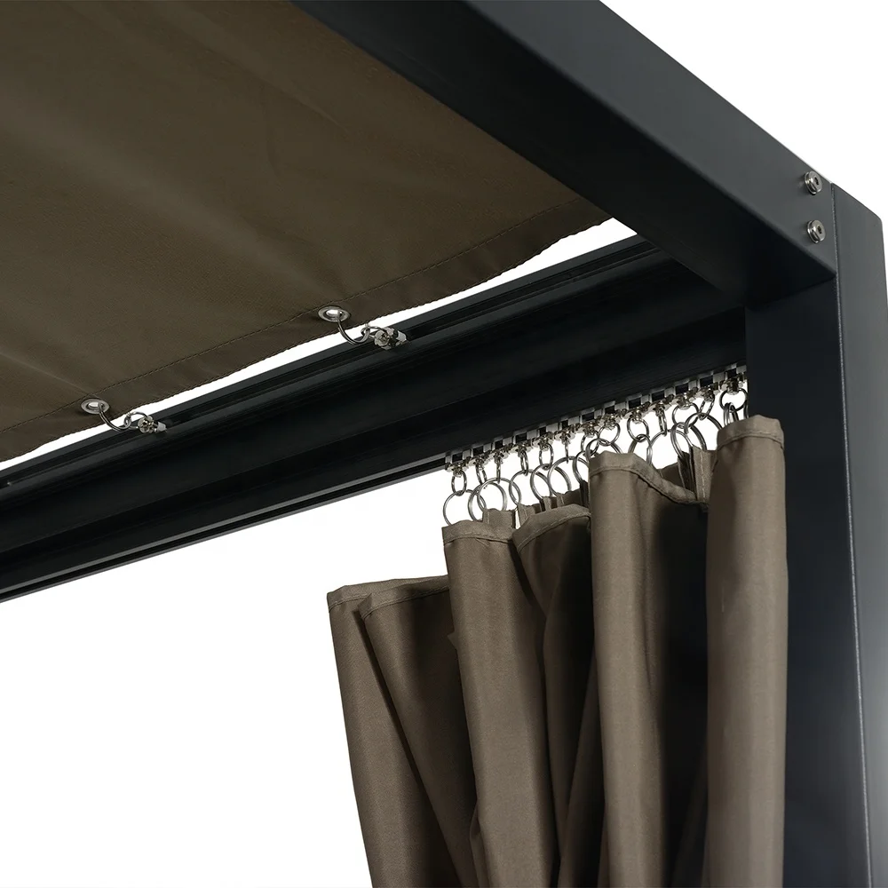 
Garden Furniture Rattan Outdoor Fabric Cushion Shelter Gazebo Sofa Set 