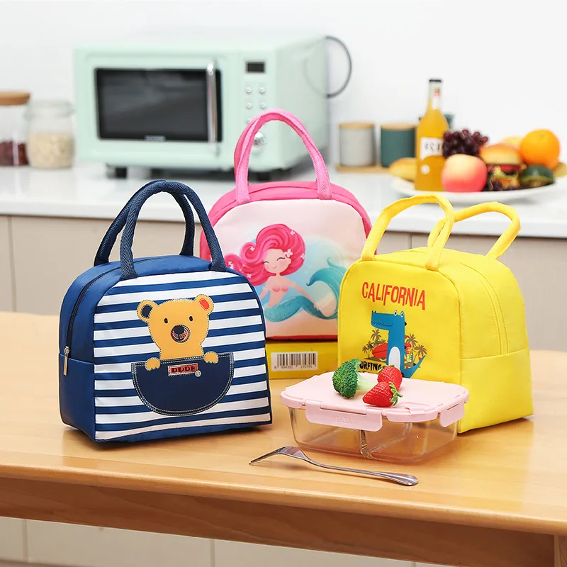 School Kids Cartoon Lunch Tote Bag Box Waterproof Cooler Bag Insulated Portable Lunch Bag