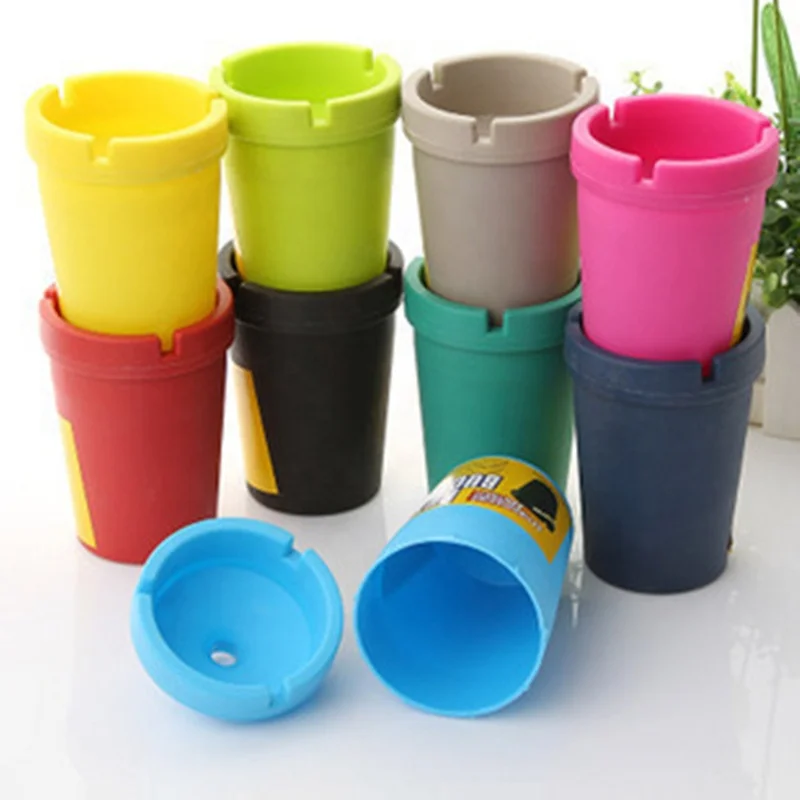 
Wholesale Cheap Plastic Ashtray Custom Travel Portable Butt Bucket Ashtray 