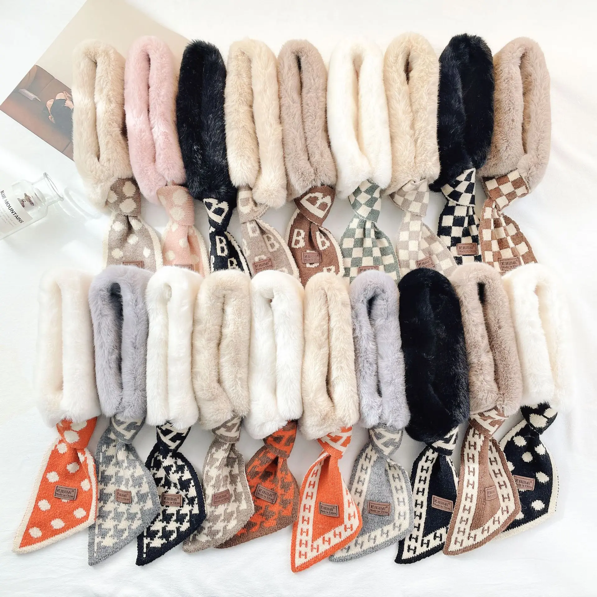 Новое поступление 2022, Модный женский зимний утолщенный плюшевый шарф с подогревом из искусственного кроличьего меха с модернизированным подогревом