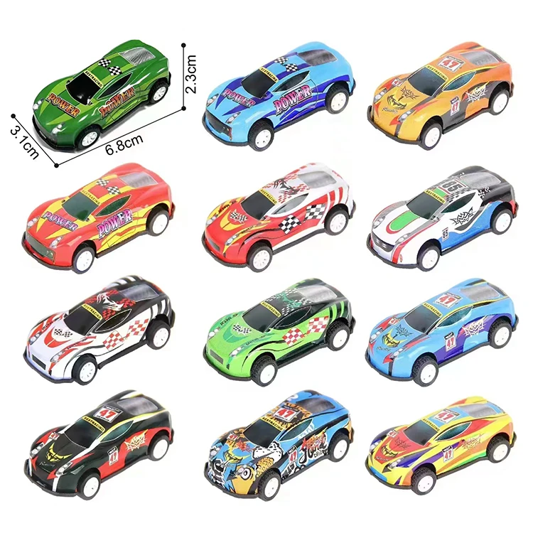 6.8CM Series Iron Alloy Pull Back Racing Car and Off-road Vehicle Series Toys For Kids
