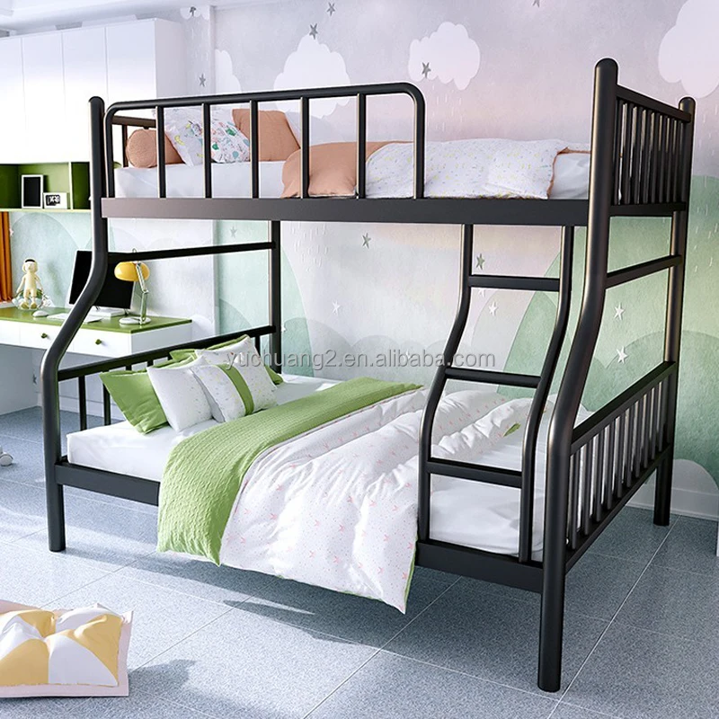 Hot Sale Metal Iron Bunk Dormitory Beds Bunk Frame Durable Hostel Bed With Double Bed For Adult