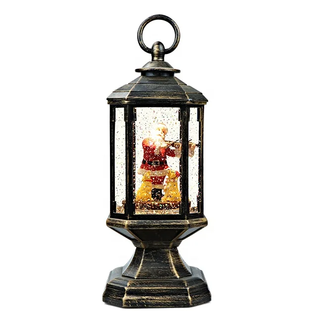 Factory sells soldier water poloplastic snow globe plastic water globe Santa Lantern snow globe home decorated to glow at night