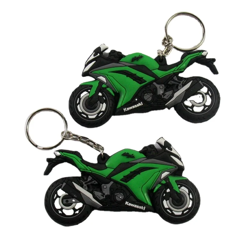 China factory price promotional injection 3d soft pvc custom motorcycle shape key chain