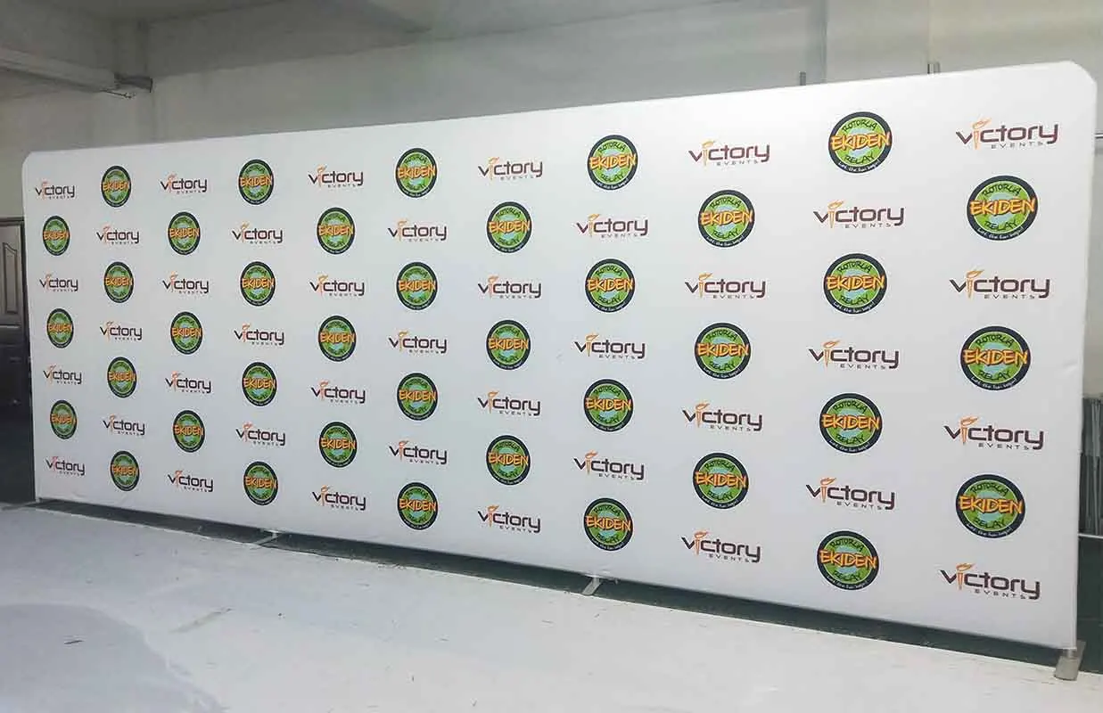 Popular Trade Show straight tension fabric Backdrop ez tube display Banner Custom Pillow case Straight backdrop