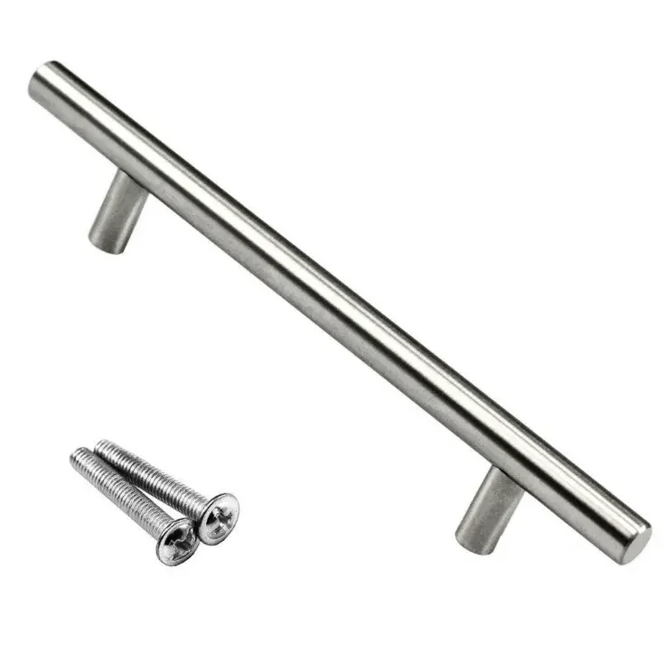 Furniture T bar Cabinet Door Handle Stainless Steel Pulls Knobs Kitchen Drawer Handles