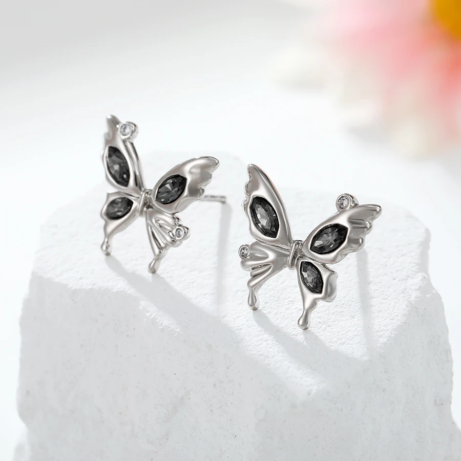 X000791064 XUPING Jewelry Classic Ladies Platinum Jewelry Butterflies Earrings Women Luxury Crystal Earrings