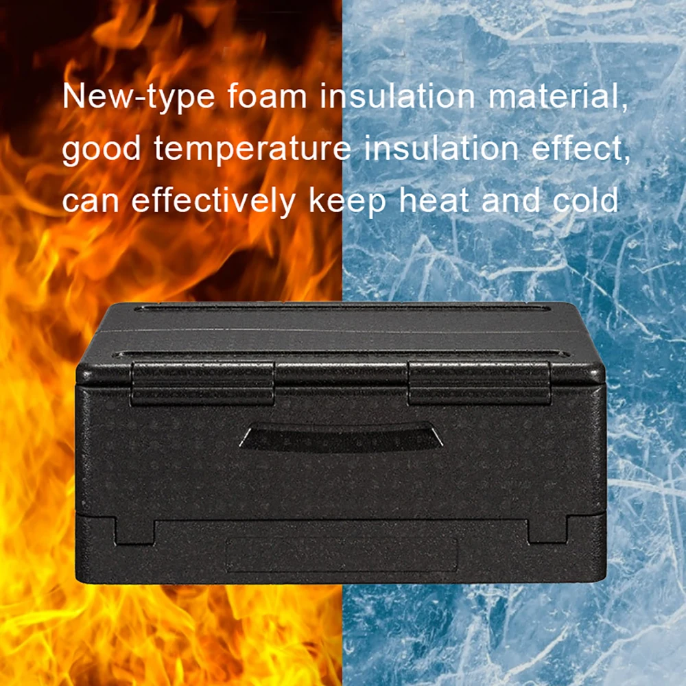 Foldable Black EPP Flip Container Expanded Polypropylene Foam Insulation Cooler Box For Cold Chain Transportation