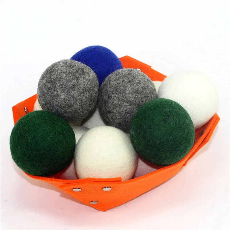 reusable wool laundry balls 100% wool felt drying felt soft balls for washing machine