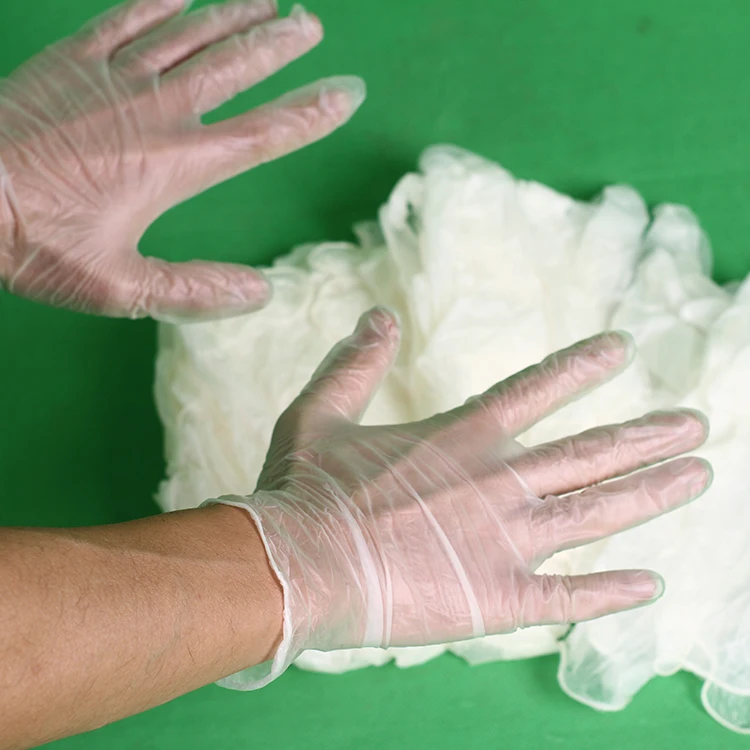 In stock blue vinyl pvc gloves powder free hand gloves nitrile good quality cheap price CE manufacturer