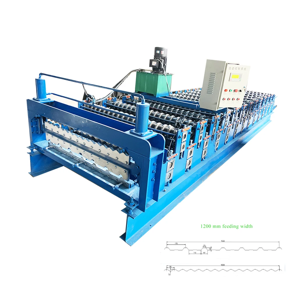 Roof Use Double Layer IBR Glazed Profile Steel Roofing Sheet Roll Forming Machine Roof Tile Making Machinery Price