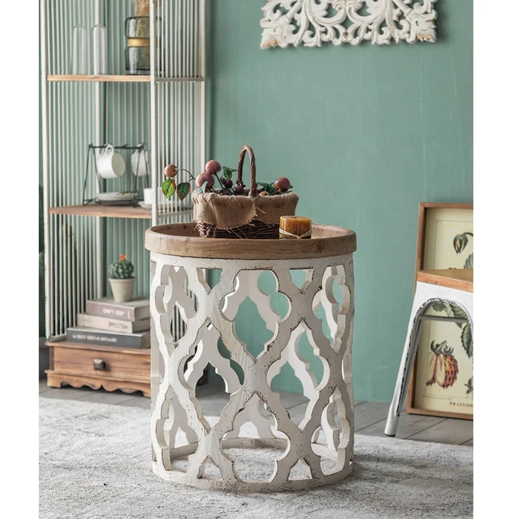 Custom Mid Century Nordic Country Antique Style Furniture Living Room Antique Furniture Minimalist Round Nordic Coffee Table