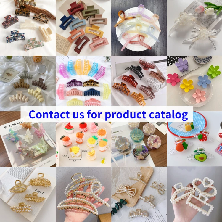 New Sweet Girl Cute Geometric Candy Color Heart Shape Hairclaw Hair Clamp Large Clear Acrylic Hair Claw Clip