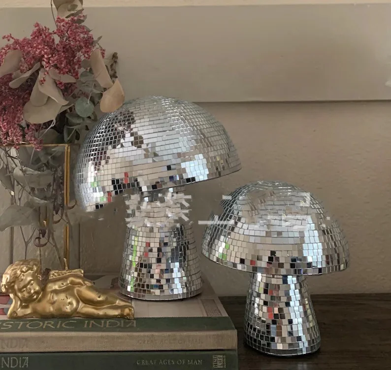 New Product Mirror Glass Mushroom Disco Ball for Home Office Art Decorations Wedding part