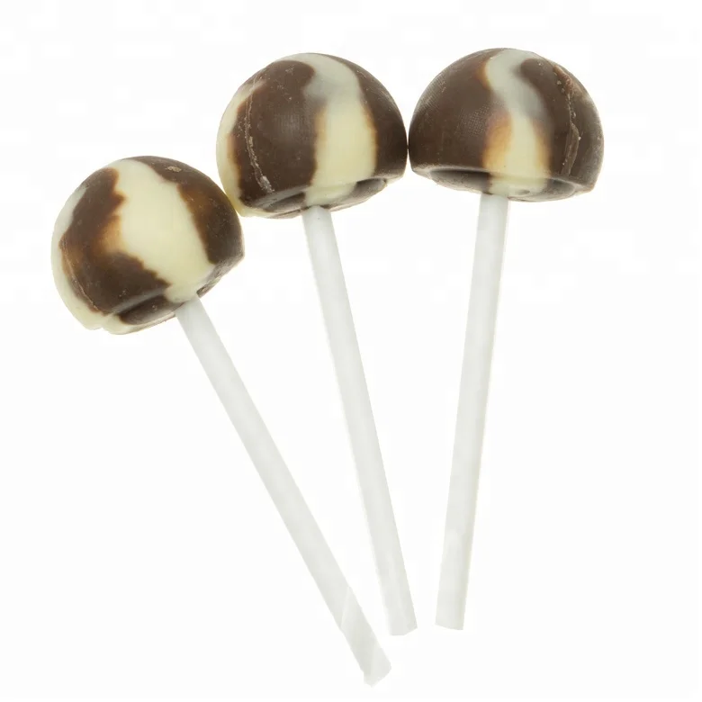 milk and chocolate flavor lollipop candy China factory