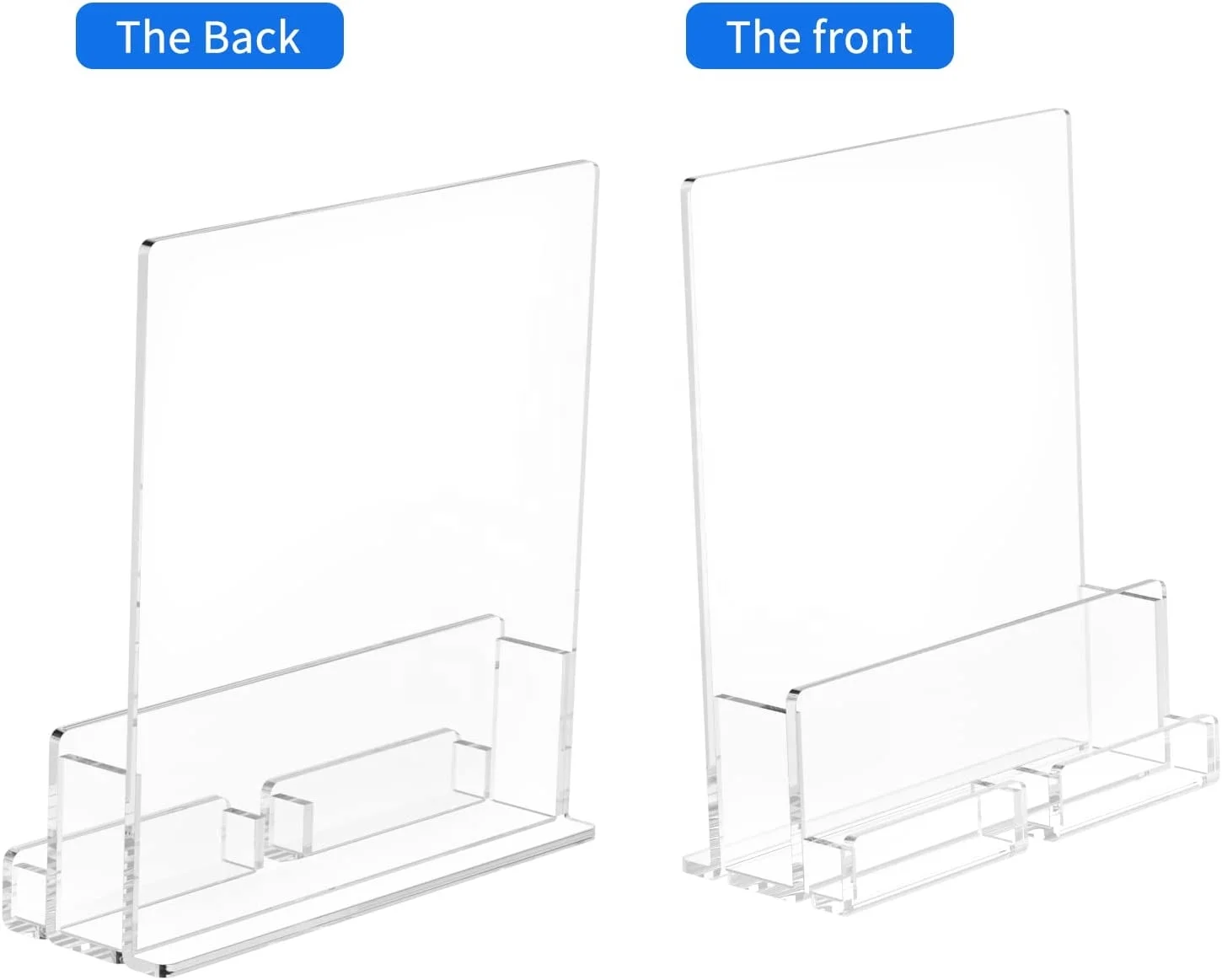 2 Pack 8.5*11 Inches Business Card Holder Brochure Display Stand Plastic Leaflets for Magazines Brochures Menus Journals