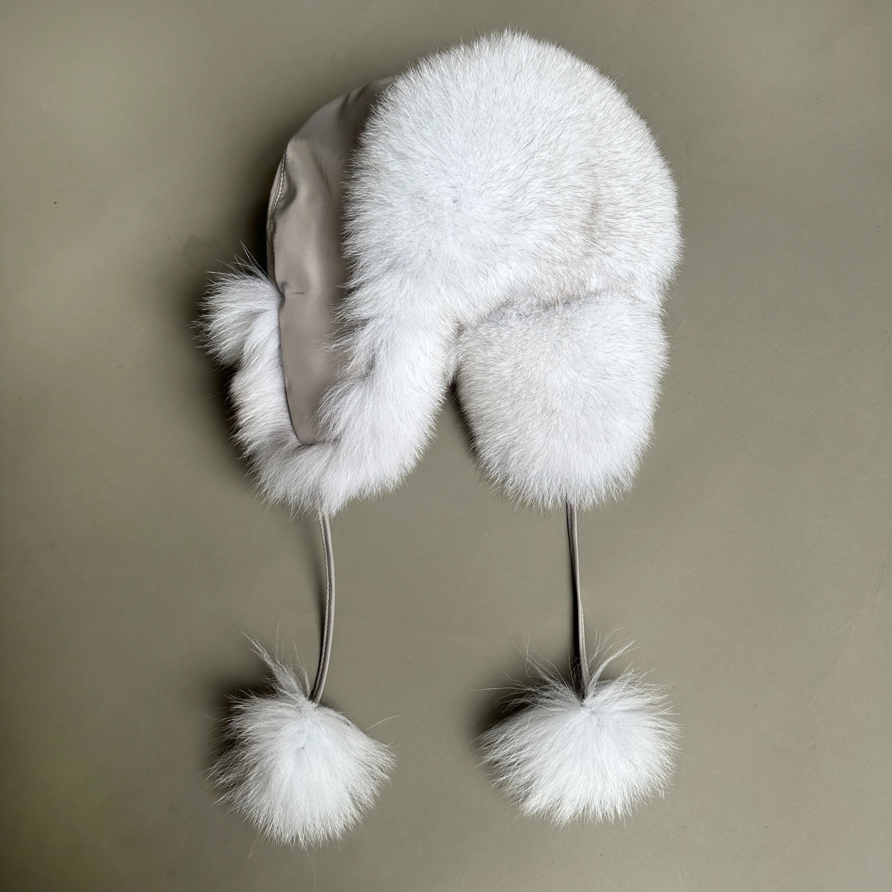 Trendy Thicken Warm Russian Style Real Fox Fur Hat  Winter Unisex Ushanka Trapper Bomber Hats With Fur Plush Earflap