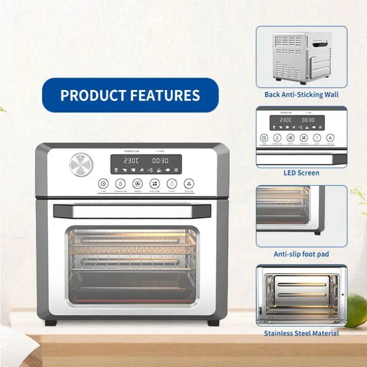 Electric new best-selling digital air fryer oven 18L with stainless steel body fm1801 air fryer toaster oven