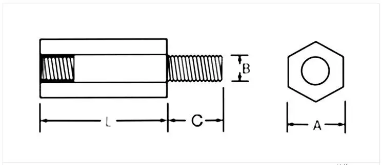 Free Sample customized thread hex brass aluminum stainless steel male female support standoff spacer