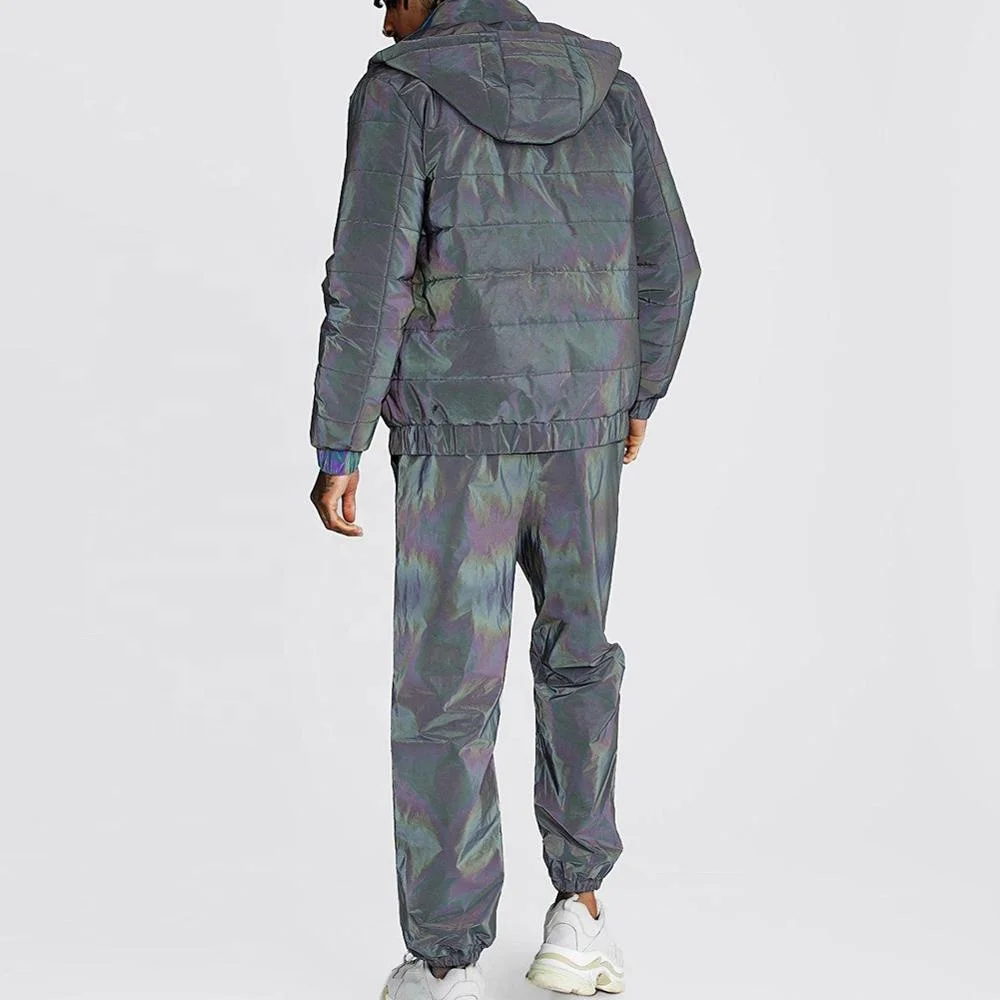 Hot sales colorful mens streetwear reflective hip hop pants with Drawstring