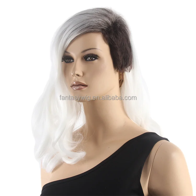 Good Quality Long Ombre Yaki Flame Resistant Synthetic Showcase Display Wig For Female Mannequin