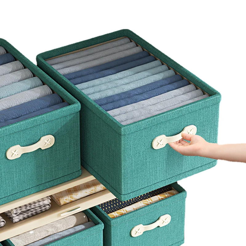 Складной органайзер для одежды из хлопка и льна