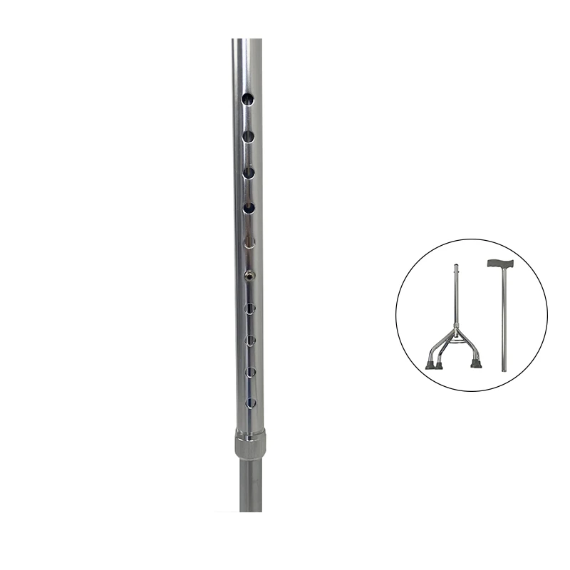 Four-legged base anti-slip crutches one-click adjustment easy-to-use anti-slip massage crutches