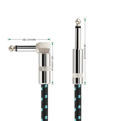 Guitar Cable 10ft Electric Instrument Bass AMP Cord for Electric Mandolin, Pro Audio cable 3m jack to jack